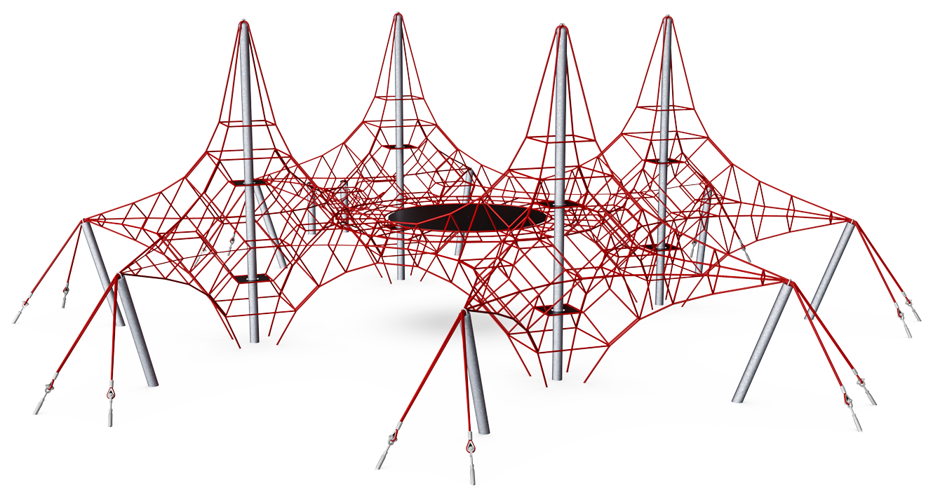 Red octogonal 4 mast + membrana COR10310