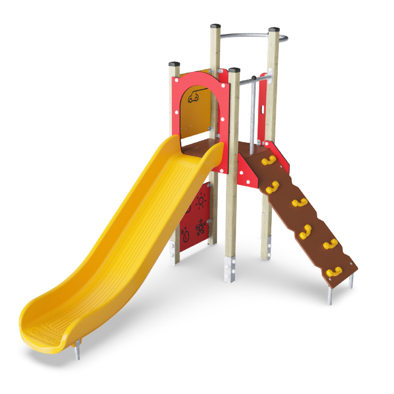 Torre de juego con barra de bomberos KPL1013