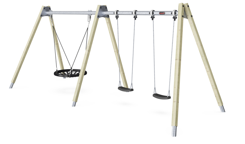 Combi 4 Acero Asiento nido cuerdas H:2,5m Antigiro KSW90047