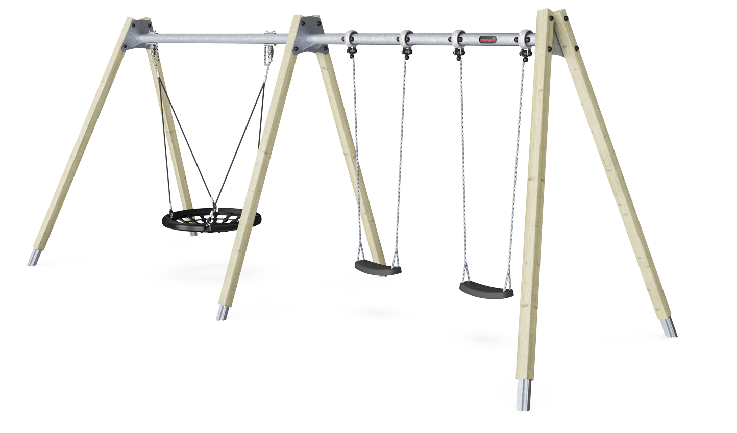 Combi 4 Acero Asiento nido cuerdas H:2,5m Antigiro KSW90047