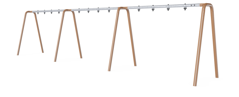 Pórtico columpio antracita H:2,5m, 6 asi KSW926
