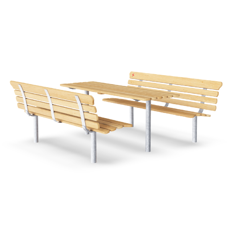 Mesa con 2 bancos NRO215