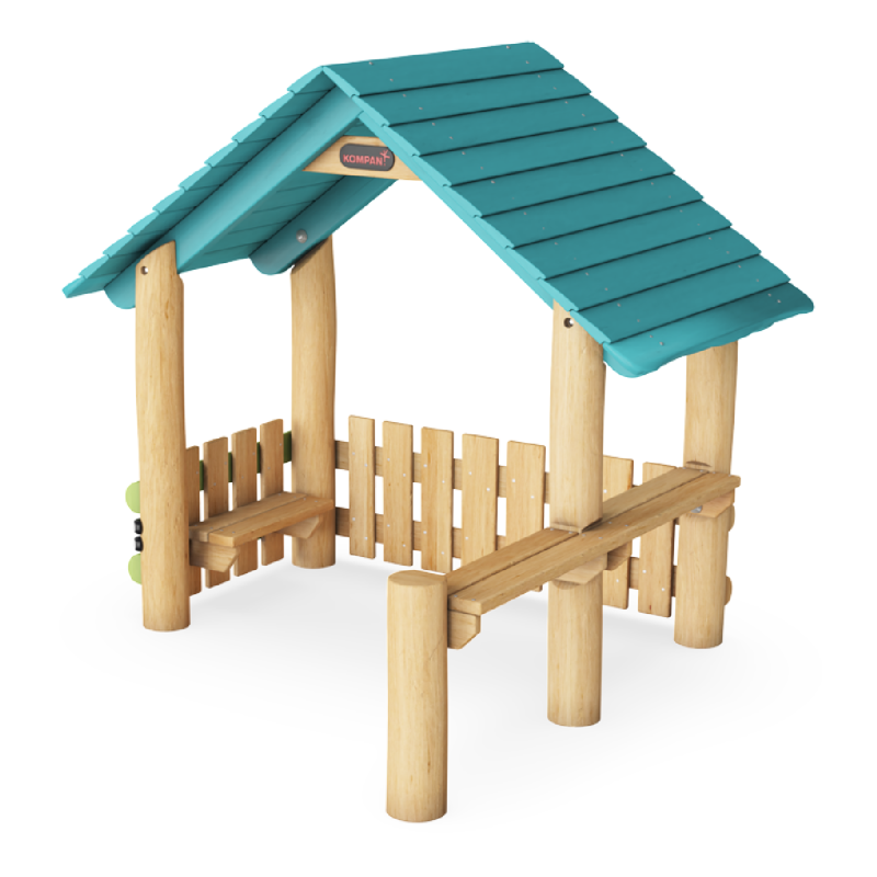 Casita con dos paredes y escritorios NRO413