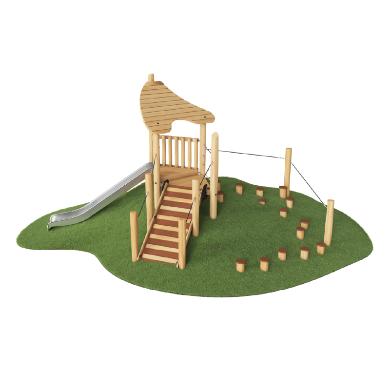 Casita con escalera y tobogán NRO703