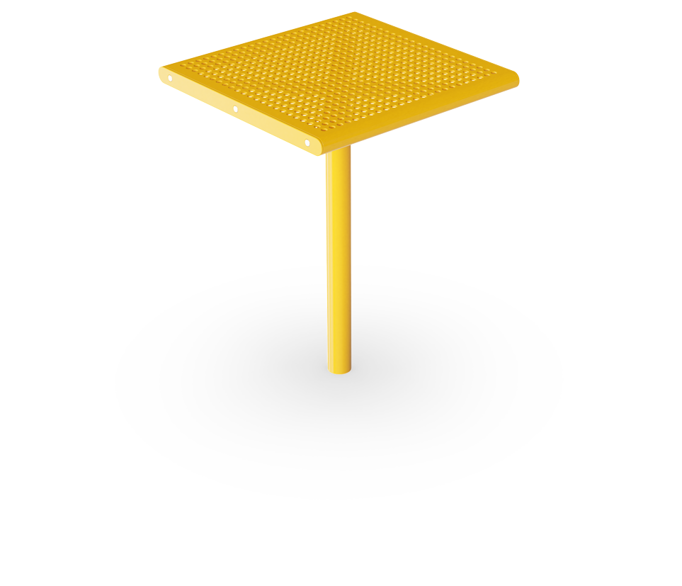 Mesa Cuadrada Acero Ágora PAR4162