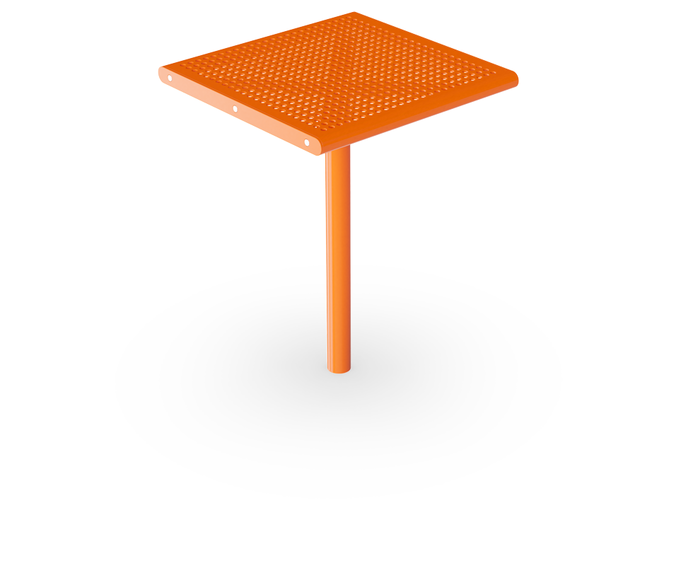 Mesa Cuadrada Acero Ágora PAR4162