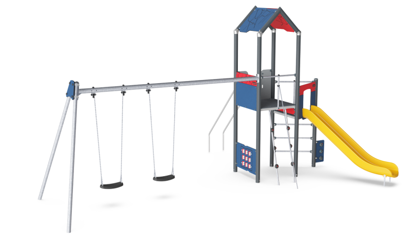 Torre de Juego con Columpio Doble PCM110721