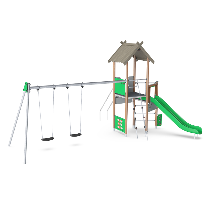 Torre de Juego con Columpio Doble PCM110721
