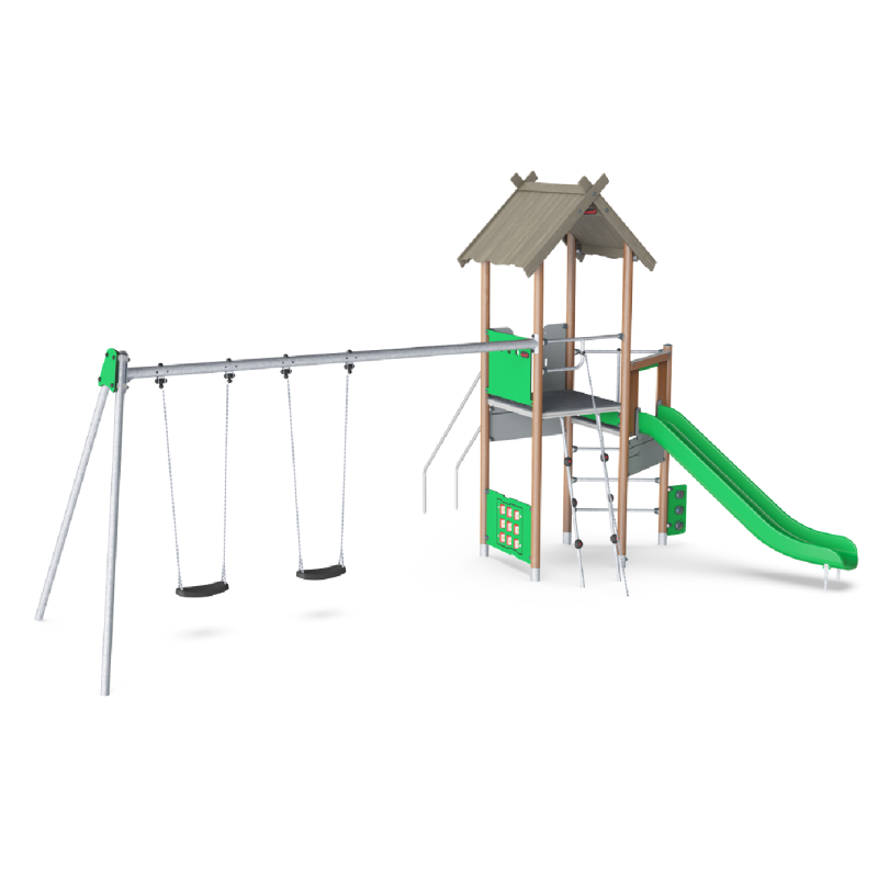 Torre de Juego con Columpio Doble PCM110721