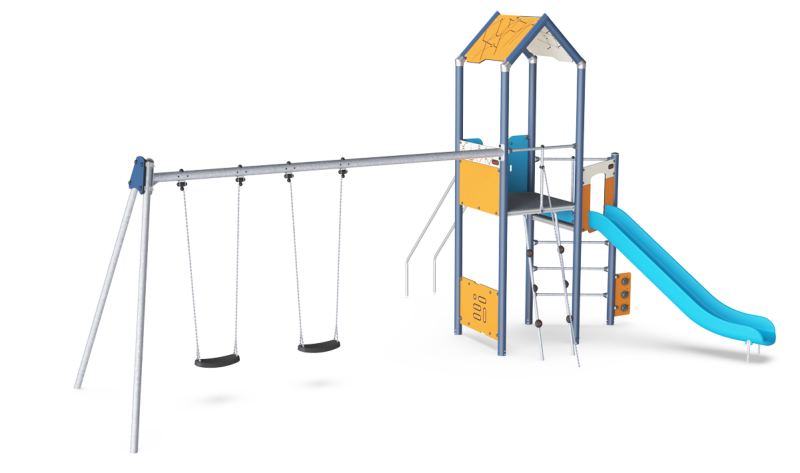 Torre de Juego con Columpio Doble PCM110721