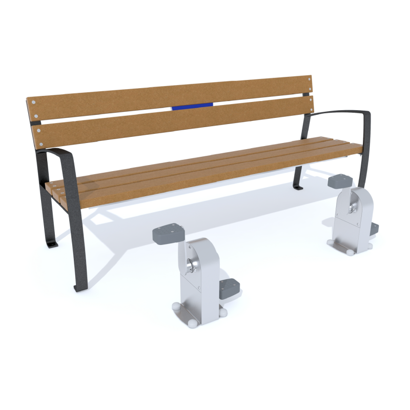 Banco de Plástico Reciclado con Pedales R7136R